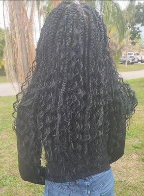 Boho Knotless Braids