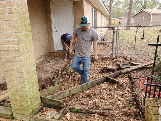 The old deck had completely disintegrated