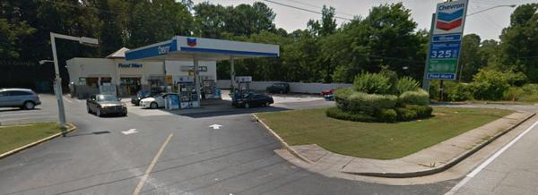 My view as I pull into Chevron