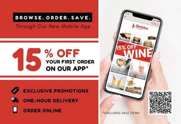 FREE DELIVERY!!!- Download the app and Sign up for 15% off ANYTHING!