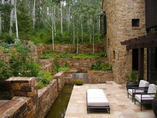 Beautiful outdoor living space we designed and built for a client