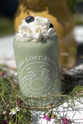 Blueberry Matcha Blended