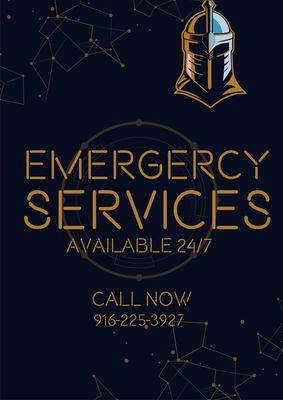 Emergency services for temporary chain link fence