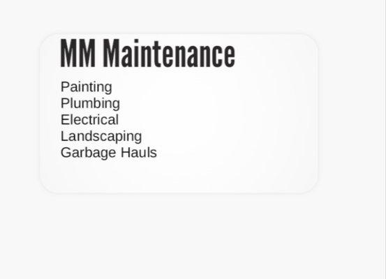 MM Maintenance