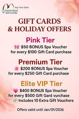 Gift Cards & Holiday Offers