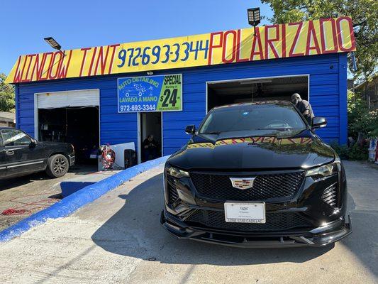 Headlight and Tail Light Tint on Cadillac