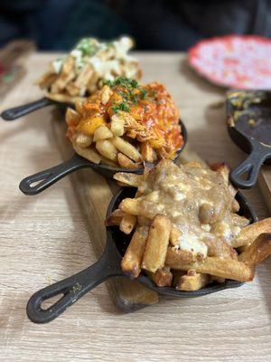Loaded French fry flight