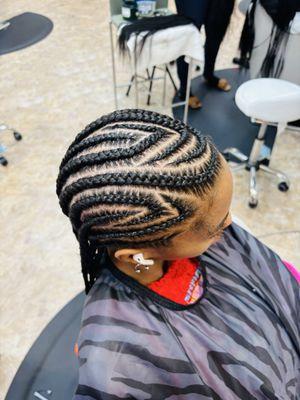 Cornrows braids