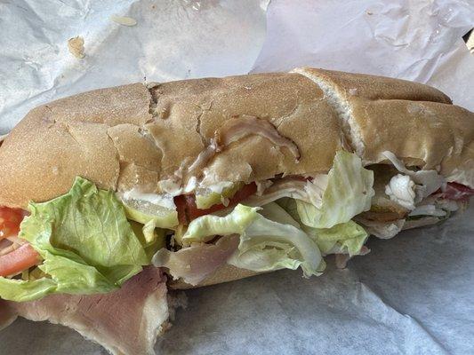 #8 Honey ham, turkey and cheese