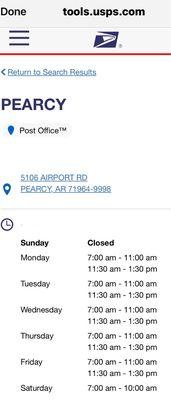 information and hours of operation