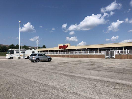 Charging station is behind Meijer