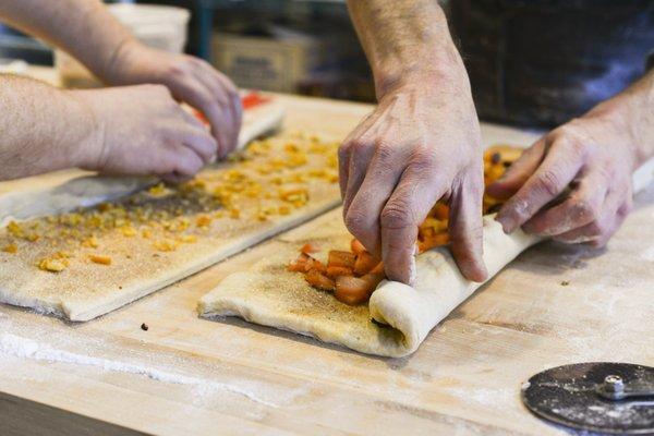 Making our morning buns