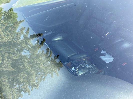 windshield - kind of hard to see