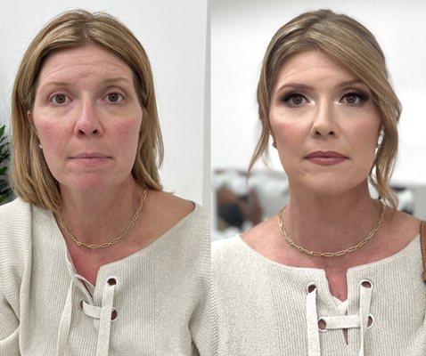 Makeup Before & After at GS BlowDryBar NYC Midtown, Manhattan, 55th ST