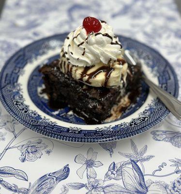 Brownie with ice cream