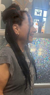 Hairstyle by Khadijah, August, 2024. Model, Rachael Martinez