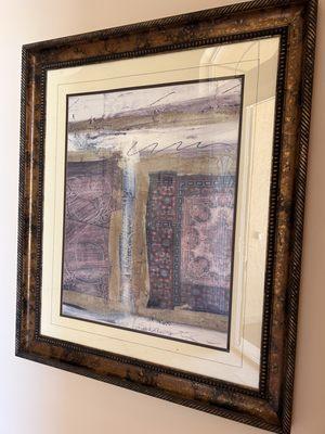 3x4 Abstract with brozed frame