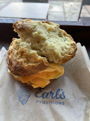 Sausage, egg, and cheese biscuit