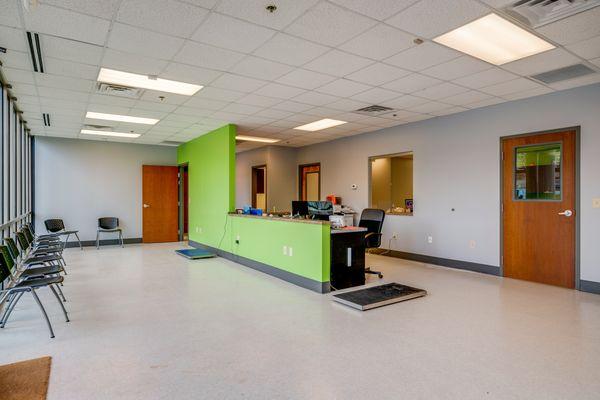 The lobby of The Phran Galante Center for Pet Wellness