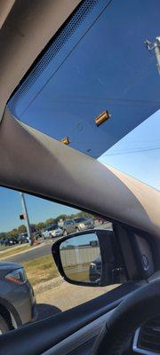 Wet A-pillars, hopefully it won't be stained