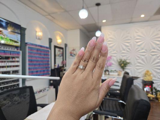 French tip dip powder SNS