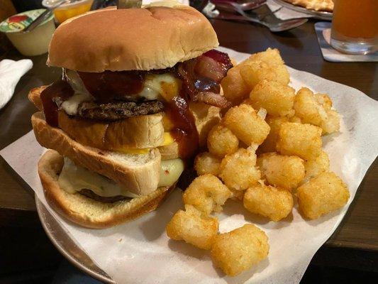 Warrior Burger and Tots