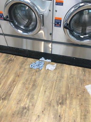 Personal items left on floor