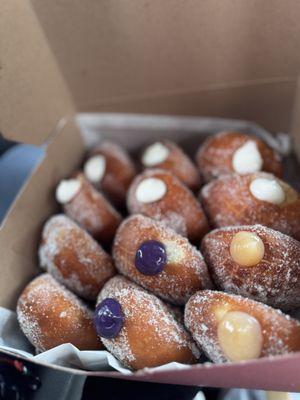 Coconut, Ube, guava filled Malasadas and not to forget plain malasadas.