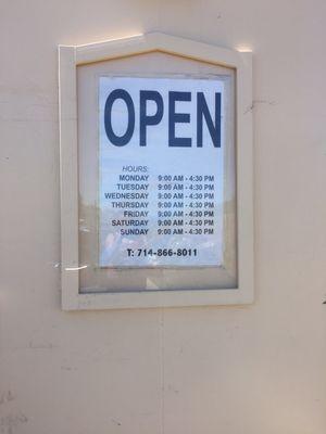 These are there most current hours.