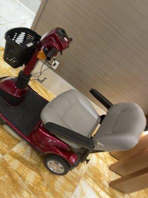 Here is my scooter I returned it at the hard rock hotel AC. My trip lifesaver.