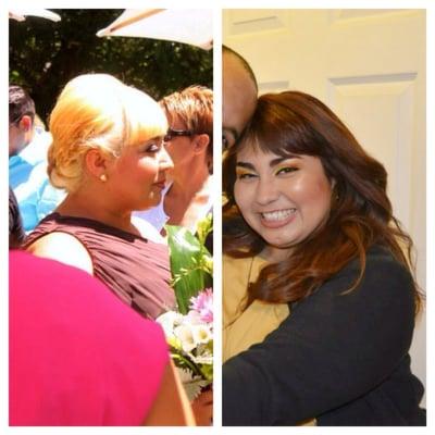 She did my hair for a wedding, and took me from blonde to a deep luscious brunette!