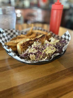 Hawaiian Sliders with fries