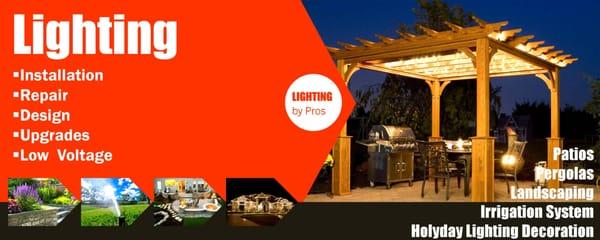 Lighting, home lighting, landscape lighting, landscaping lighting, outdoor lighting, Houston Lighting, Houston home lighting