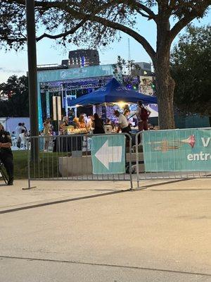 Jazz Alive direction to the VIP area.