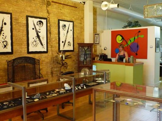 The gallery at the front of the Howard Academy for the Metal Arts and Your Gold Sold.