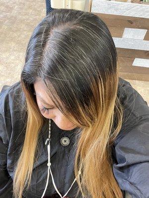 Growing roots & grey hair