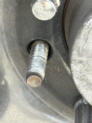 Stripped wheel lug
