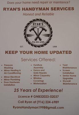 Ryan's Handyman Service