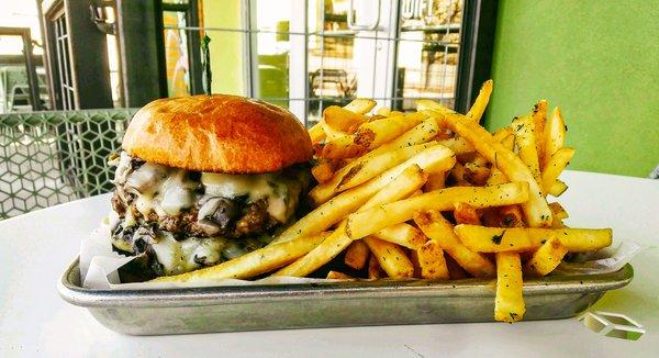 Double 'Shroom & Swiss & a side of Duck Fat Fries