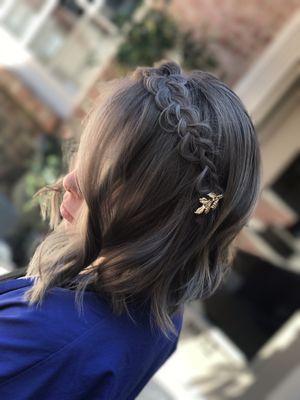 Ash, grey, smoke hair color