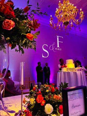 Atmosphere, lighting & letters on the wall.