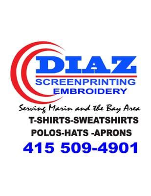 Diaz Screen Printing & Embroidery Best Quality in T-Shirts Polos - Hoodies- Caps & much more.