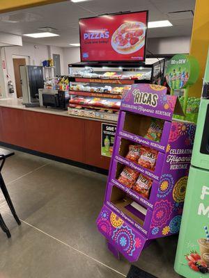 One of two hot food stations.