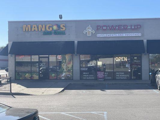 Outside. West of Vasa Fitness.