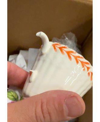 Broken piece of 80 year old china from England, family heirloom from deceased grandparent