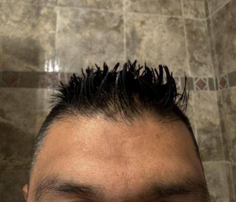 New, horrible, terrible, seriously the worst cut ever. How it should NOT look.