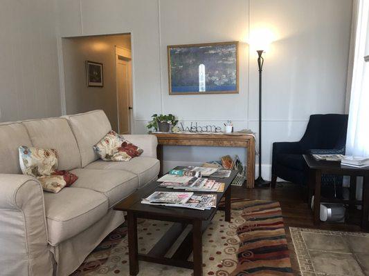 Warm and cozy waiting room.