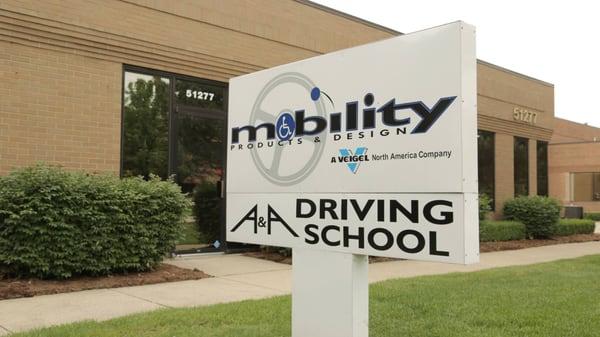Our sign at Mobility, one of our partners. Please note this is not a picture of our Plymouth storefront.
