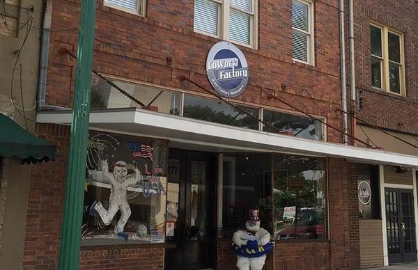 Another view from the street along with the Yeti!