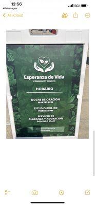 An invitation to visit Esperanza de Vida Community church and become a family member of this Christian faith based community.  Blessings.